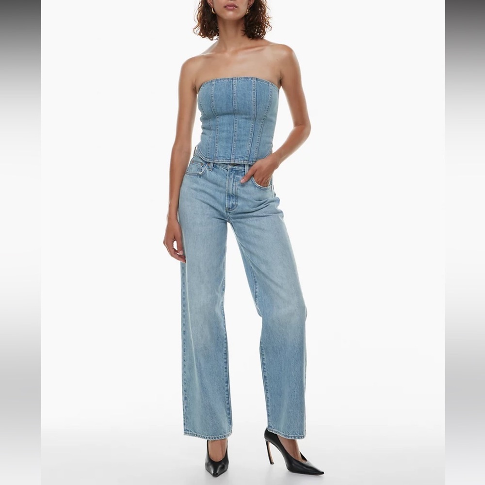 Denim Forum Farrah High Ride Wide Jean